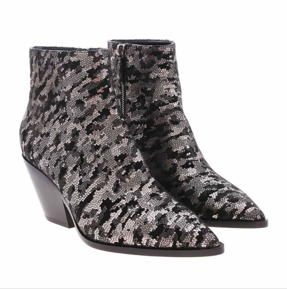 Casadei Pointed Metallic Ankle Boots Size EU36/US6
